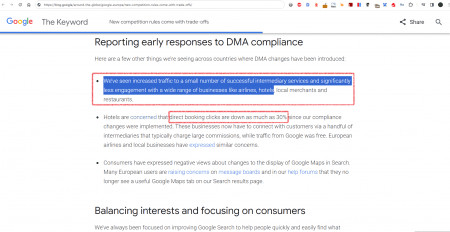 Google reporting compliance